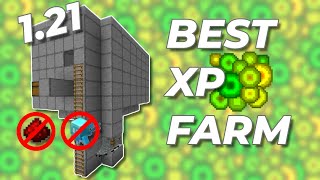 BEST 121 XP Farm No Allay No Redstone in Minecraft Bedrock  MCPE [upl. by Oringa]