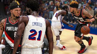 NBA 2K24 MyCAREER  LVP Breaks Harden Ankles Joel Embiid amp LVP CRAZY Rivalry [upl. by Melli935]