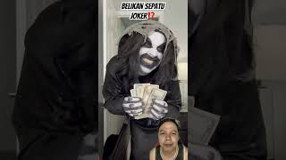 BELIKAN SEPATU JOKER⁉️ halloween clown funny clowny comedy prank pennywise marshmallow [upl. by Adav577]