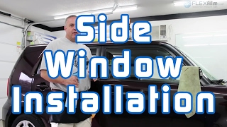 Window Tinting Side Window Installation Two Stage Method [upl. by Norred16]