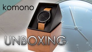 Komono Winston Regal Cognac Wrist Watch Unboxing [upl. by Boatwright]