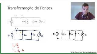 Circ Elétricos 41  Transformação de Fontes Exemplo 1 [upl. by Anyl]