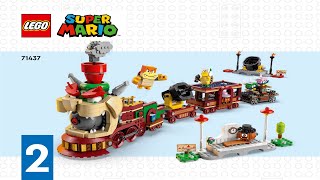 LEGO instructions  Super Mario  71437  The Bowser Express Train Book 2 [upl. by Nauqad]