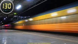 Mumbai Rajdhani Express tearing at full speed through Navsari [upl. by Enyawud443]