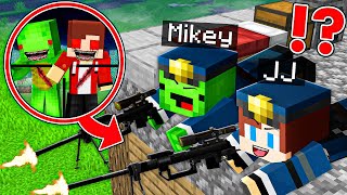 How JJ amp Mikey POLICE SNIPERS Hunted Scary FAKE Mikey And JJ At Night in Minecraft  Maizen JJ Mikey [upl. by Anelleh]