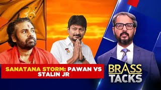 In Tirupati Row Pawan Kalyan vs DMK Over quotSanatan Dharm Like Virusquot  English News  News18 [upl. by Kall21]