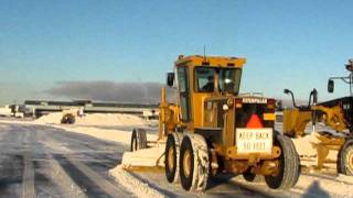 Graders plowing snow [upl. by Yeldnarb114]