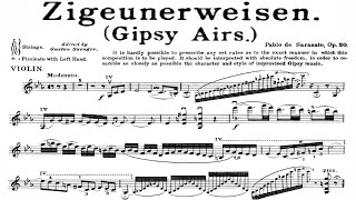 Sarasate  Zigeunerweisen Op 20 Gypsy Airs  Piano Accompaniment [upl. by Aelahc]