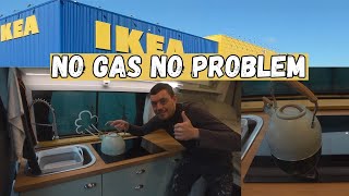 Cooking On Electric  IKEA dual Induction Hob In My Campervan [upl. by Airtemak207]