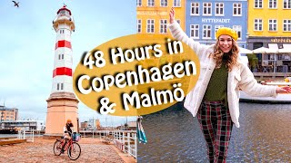 Copenhagen amp Malmö Travel Vlog  Food amp Biking [upl. by Ahtael]