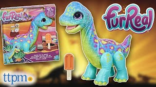 NEW FurReal Snackin Sam The Bronto from Hasbro Review 2021  Dinosaur Toys  TTPM Toy Reviews [upl. by Nodnarb249]