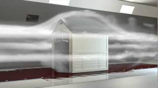 Suncast  Shed Windtunnel demo [upl. by Ettenrahc328]