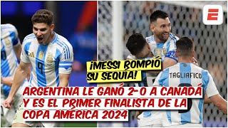 MESSI rompe SU SEQUÍA y PONE A ARGENTINA en la final de la COPA AMÉRICA 2024  Exclusivos [upl. by Lamphere]