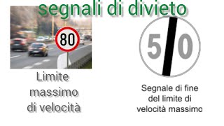 limite massimo di velocita e la finesegnali di divietoاشارات المنع [upl. by Abrahamsen]