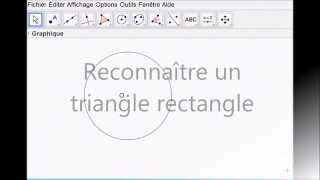 Niveau 4ème  TRC4  reconnaître un triangle rectangle avec son cercle circonscrit [upl. by Acim]