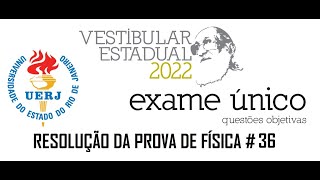 Resolução da prova de FÍSICA – UERJ– 2022 – Questão36 [upl. by Alvin]