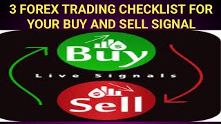 3 FOREX TRADING CHECKLIST FOR YOUR BUY AND SELL SIGNAL LIVE TRADE EXAMPLE [upl. by Afaw]