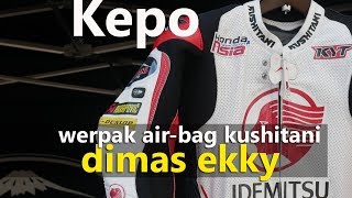 VLOG  AIRBAG Racing Suit Dimas Ekky dari Kushitani  TMCBLOG [upl. by Atteselrahc]