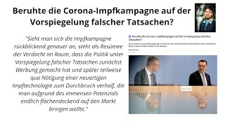 Beruhte die CoronaImpfkampagne auf der Vorspiegelung falscher Tatsachen [upl. by Kittie]