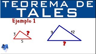 Teorema de Tales  Ejercicio de aplicación 1 [upl. by Arodasi]