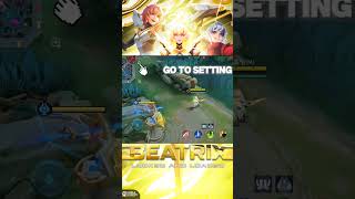 Beatrix Control Settings mlbb mobilelegends mlbbbeatrix [upl. by Morocco]