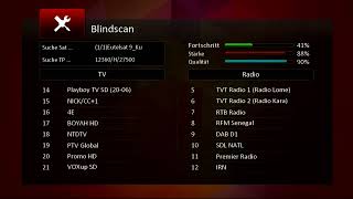 OCTAGON SX88 SE  FTA Blindscan Eutelsat 9° East  170923 [upl. by Nylssej]