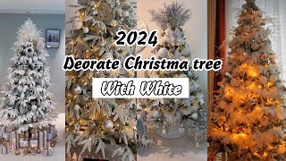 NEW 2024 Christmas Decor  How to Decorate a Christmas Tree Using White  CHRISTMAS 2024 [upl. by Serrano]