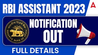 RBI ASSISTANT 2023 NOTIFICATION OUT  RBI Assistant 2023 Vacancy Salary Syllabus  Full Details [upl. by Any]