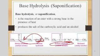 hydrolysis of esters [upl. by Mat]