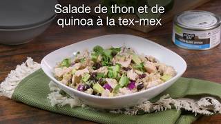 Salade de thon et de quinoa à la texmex  recette de Clover Leaf [upl. by Aryajay]