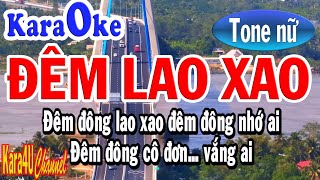 Đêm lao xao Karaoke│Tone nữ│ Kara4U [upl. by Innej]