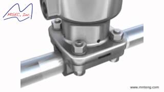 Metal Body Industrial Diaphragm Valve Operation [upl. by Azilanna]