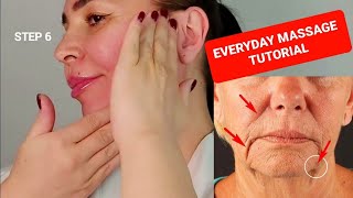 EVERYDAY FACIAL MASSAGE  Anti aging Lymphatic Drainage Massage with lifting effect [upl. by Namwob195]