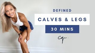 30 Min DEFINED CALVES amp LEG WORKOUT at Home  Bodyweight Only [upl. by Seale]