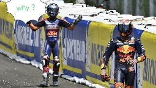 Crash Miguel Oliveira ANGRY  Austrian GP [upl. by Samson176]