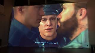 New Detroit Become Human Chapters playing story choose your adventure game in 4k projected on wall [upl. by Northrop]