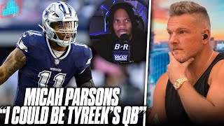 Micah Parsons Says Playing QB In The NFL Isnt Hard He Could Do It  Pat McAfee Reacts [upl. by Saudra545]