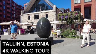 City walks series  Tallinn Estonia 4K walking tour [upl. by Miksen]