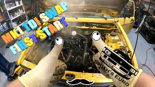 MK1 TDI SWAP FIRST START [upl. by Lundell]