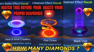 HOW MANY DIAMONDS FOR SEAL OF ANVIL FIRE CROWN amp BLACK VOID RECALL  MOBILE LEGENDS  MLBB [upl. by Ailaroc830]