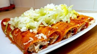 Easy Red Enchiladas  Enchilada Sauce Recipe  Enchiladas Rojas Facil [upl. by Ailimac92]