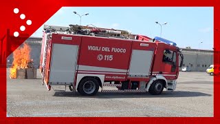 Melegnano si ribalta autobotte dei vigili del fuoco il video dellincidente [upl. by Lelith]