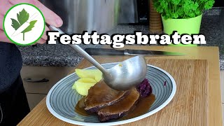 Festtags Rinderbraten im Topf geschmort  Ein echter Genuss [upl. by Doownelg]