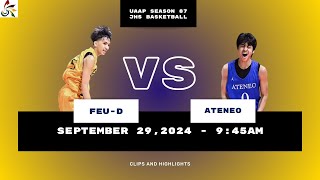 FEUD vs Ateneo 4th Quarter  UAAP Season 87 JHS Basketball September 29 2024 [upl. by Gianni]