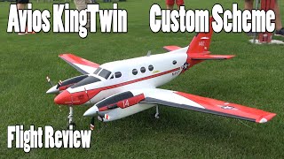 Custom Paint Scheme Avios KingTwin 1700mm Flight Review [upl. by Ultima892]