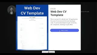 Junior Web Developer CV template [upl. by Kroy166]