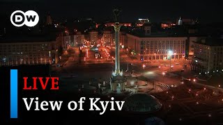 LIVE View of Kyiv as Russia launches major Ukraine invasion  DW News [upl. by Aynas]