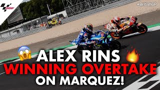 Alex Rins winning overtake on Marc Marquez  2019 BritishGP [upl. by Sulienroc]