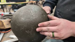 M1 helmet restoration Part 2  re welding the original bails [upl. by Hyacintha152]