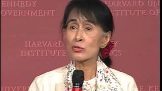 A Public Address by Daw Aung San Suu Kyi  Institute of Politics [upl. by Hugues389]